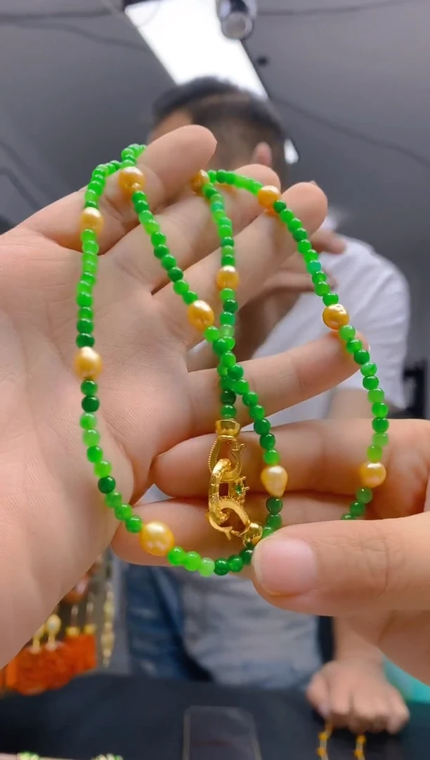 【闪购商品】翡翠耳饰合金152翡翠锁骨链