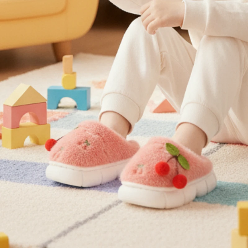 【儿童棉拖鞋】2025新款女童秋冬季拖鞋毛茸茸家居保暖小孩冬天室内