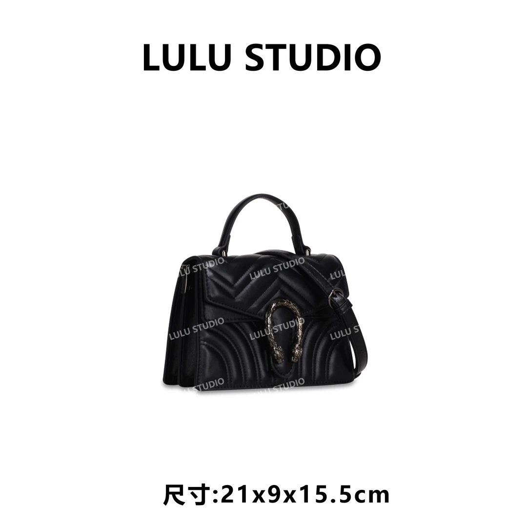 【LULU】GQ-89791-黑色RAIN.CUN潮流时尚百搭腋下斜跨女包