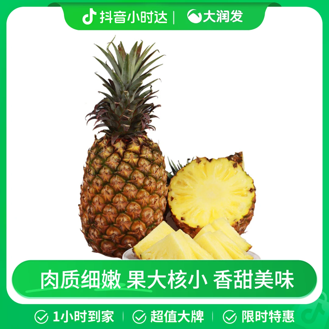 海南树上熟金钻凤梨1粒装约1kg