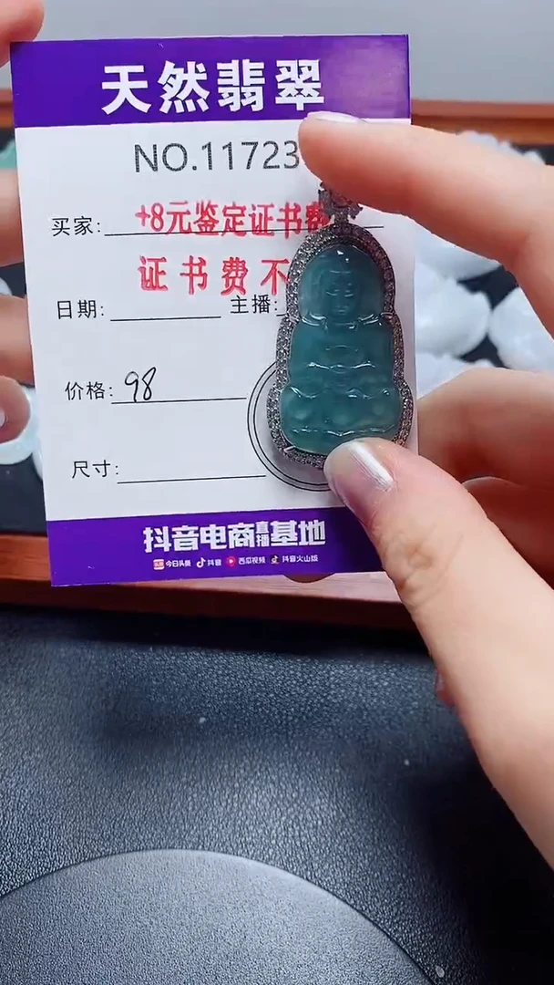 翡翠未镶嵌吊坠(不含链)723