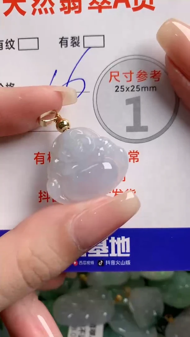 翡翠未镶嵌颈饰24001011