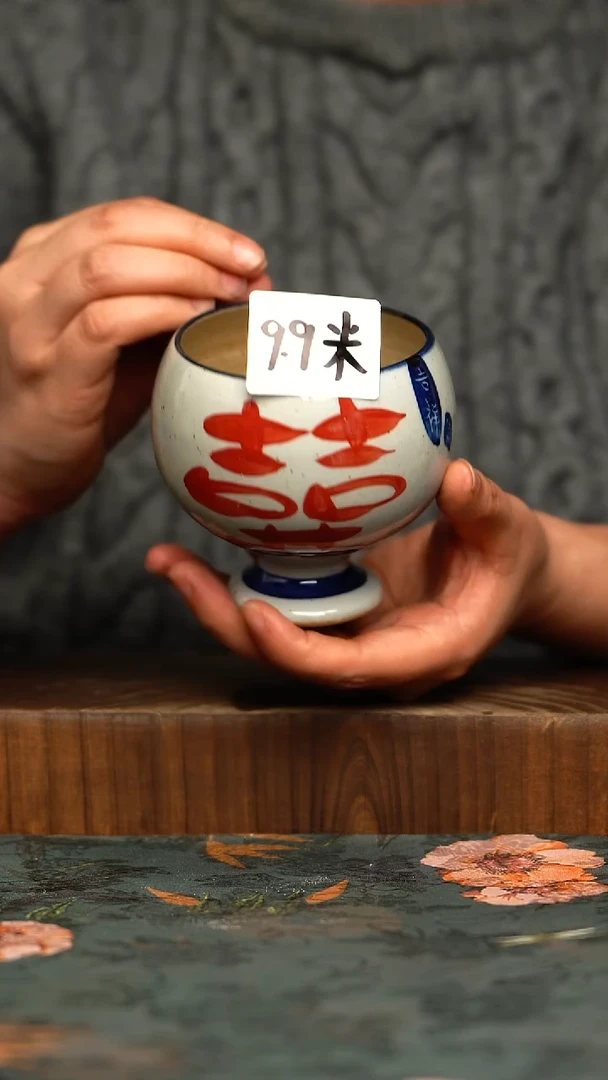 杯釉下彩手工手绘同款陶器