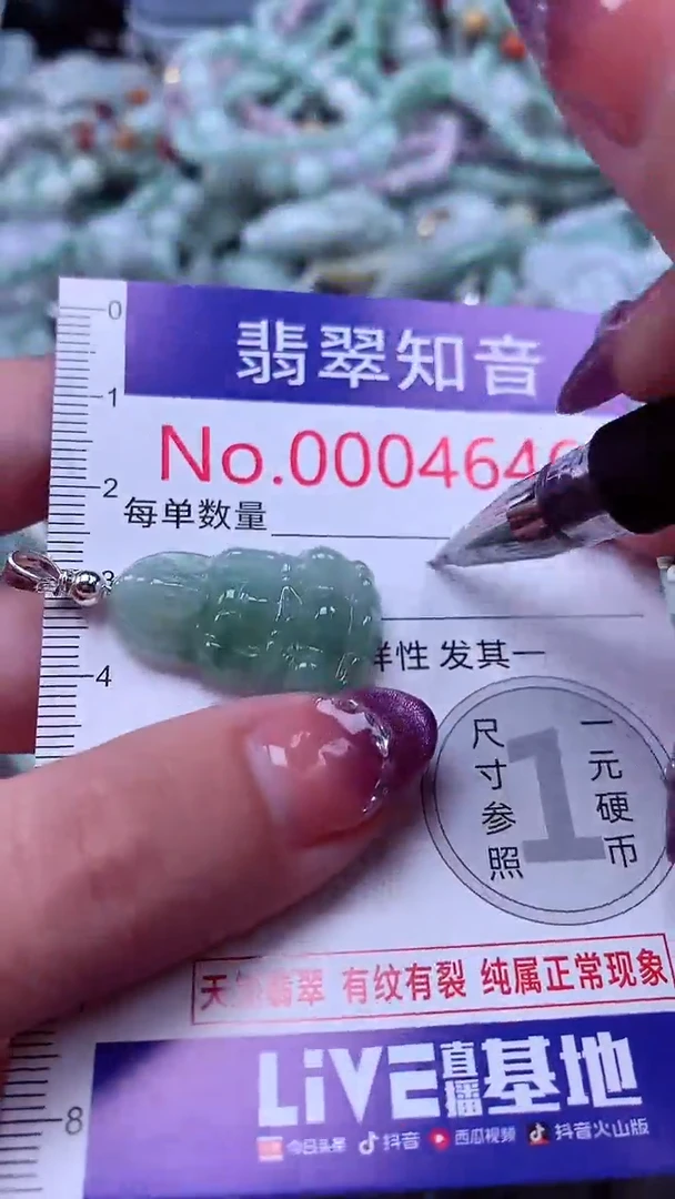 翡翠未镶嵌吊坠(不含链)4646