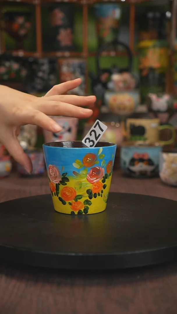 紫砂油画手绘釉下彩327