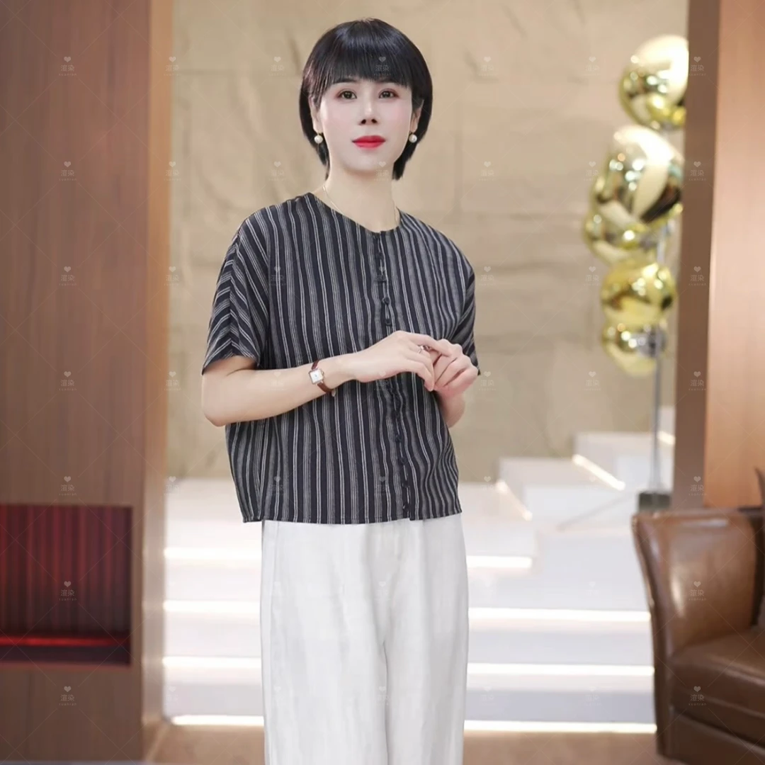 【渲渲推荐】ZY-5205夏季休闲减龄条纹小衫