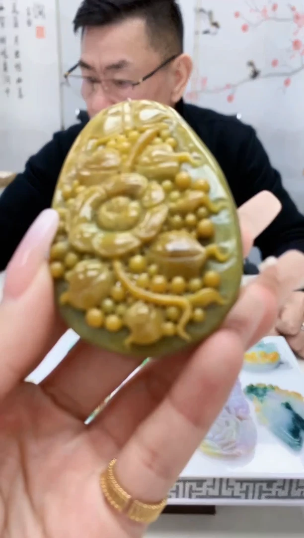 【闪购商品】定制翡翠未镶嵌5152lr-毛货挂件9