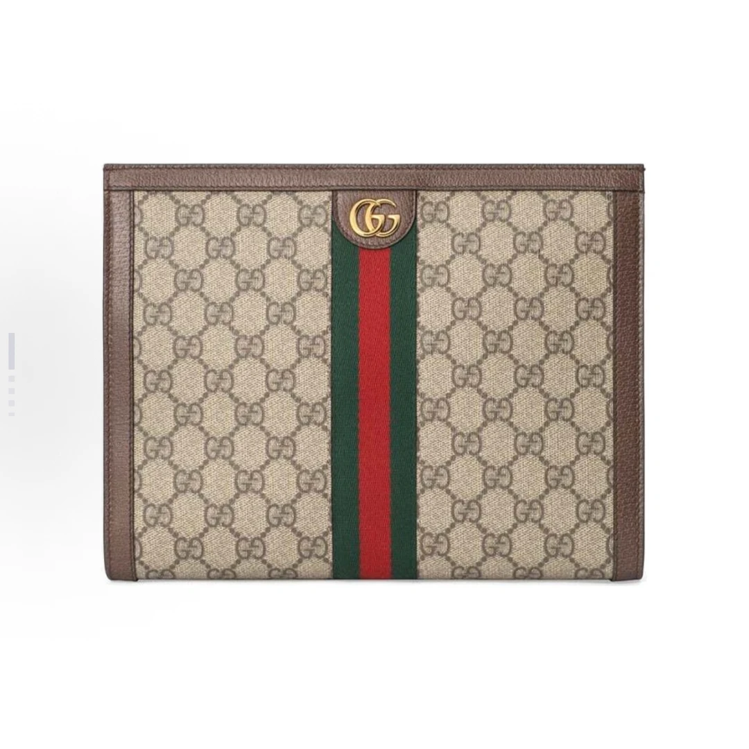 全新未使用 GUCCI/古驰 古驰红绿织带洗漱包/U164