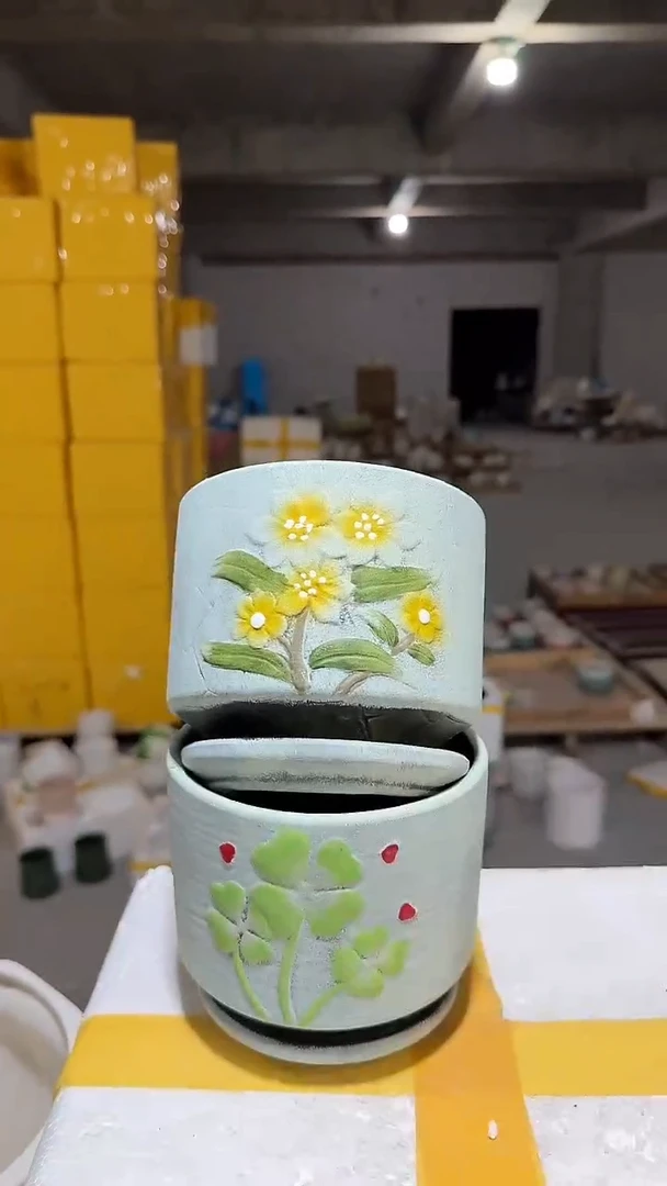 高温陶瓷花盆+13-12