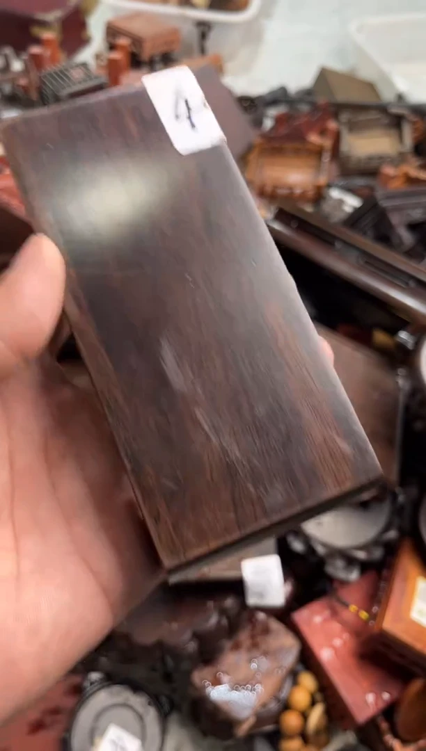 木65黑檀木小书卷瑕疵处理