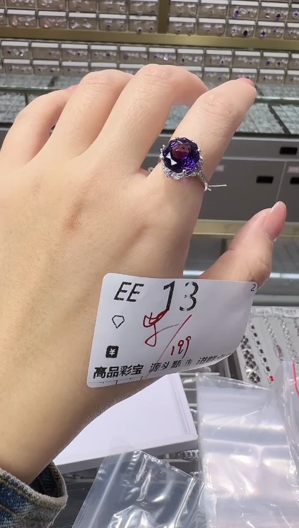 【闪购商品】水晶戒指银S925镶嵌多样性发一EE13