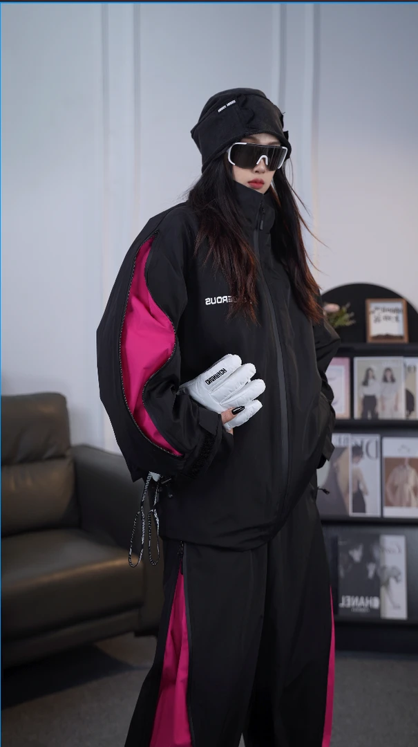 冲锋衣羽绒服（90绒）拼接撞色可拆卸设计男女同款运动休闲套装
