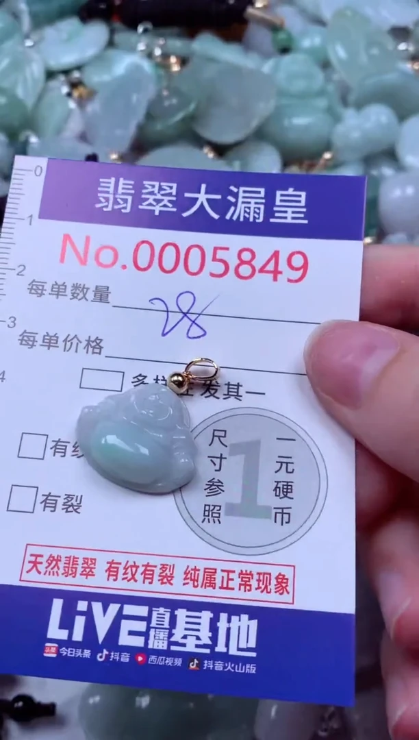 吊坠(不含链)未镶嵌翡翠5849
