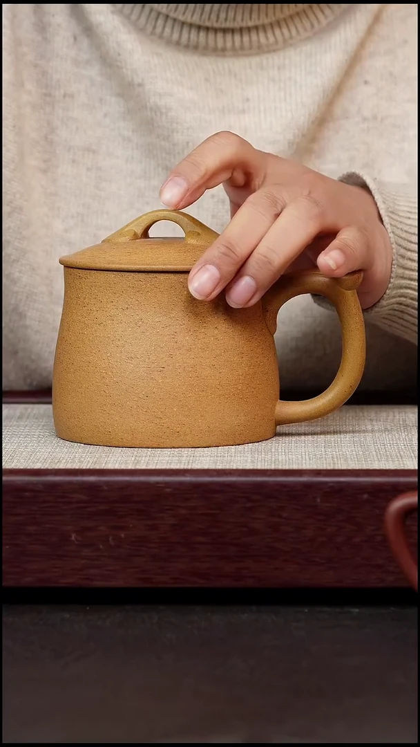 茶杯紫砂五彩段如意杯