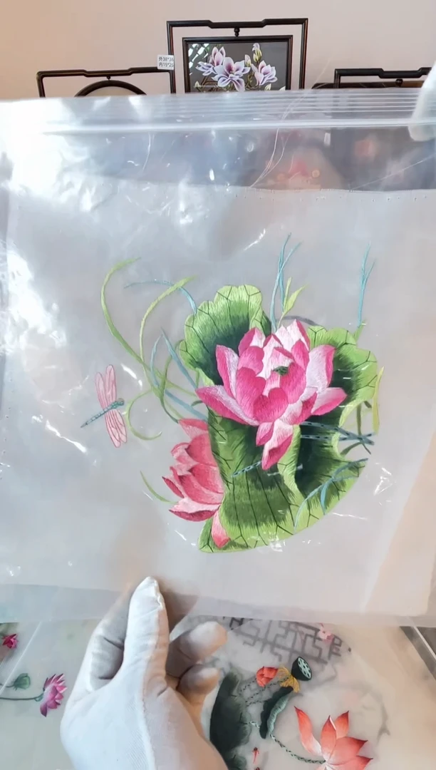 织绣纯手工苏绣双面绣绣布117