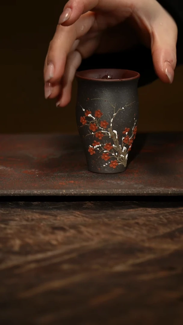 茶壶紫砂闻香杯梅花被