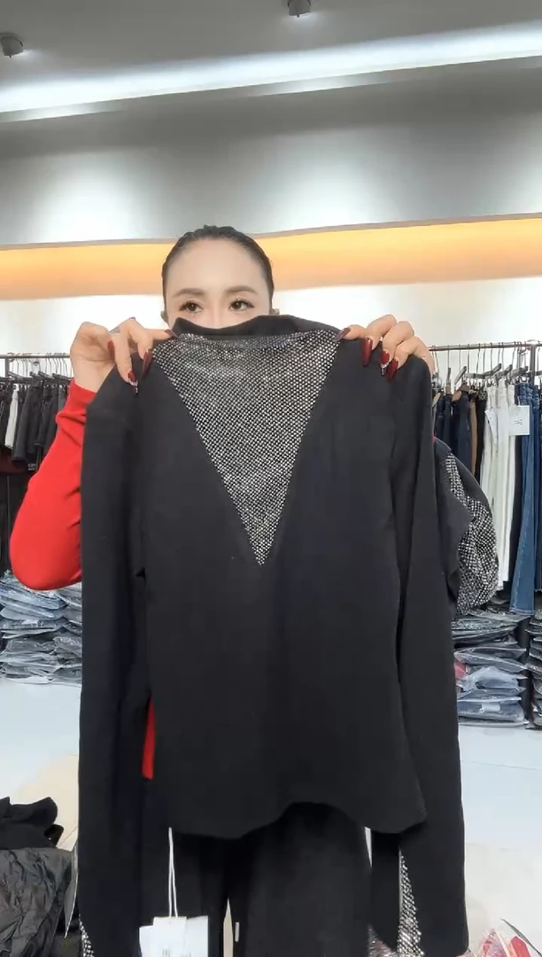 人造彩棉亮钻打底加绒弹力