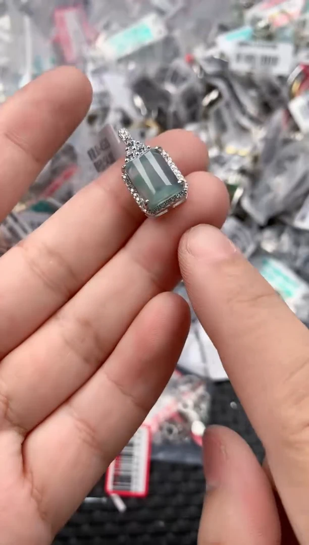 银S925镶嵌戒指翡翠1010    1