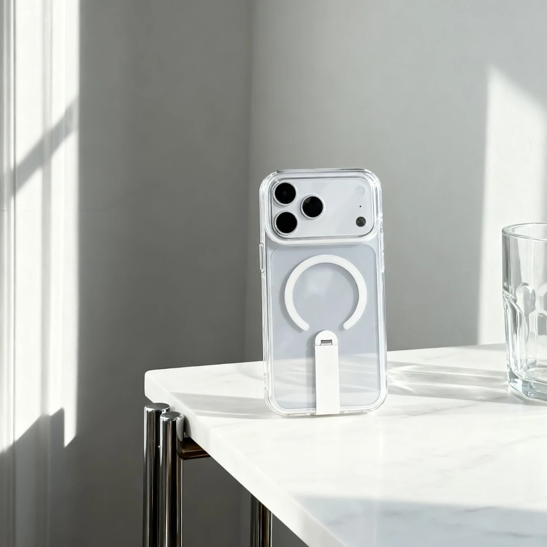 新款直条支架适用苹果17promax磁吸手机壳16半透磨砂15防摔14全包