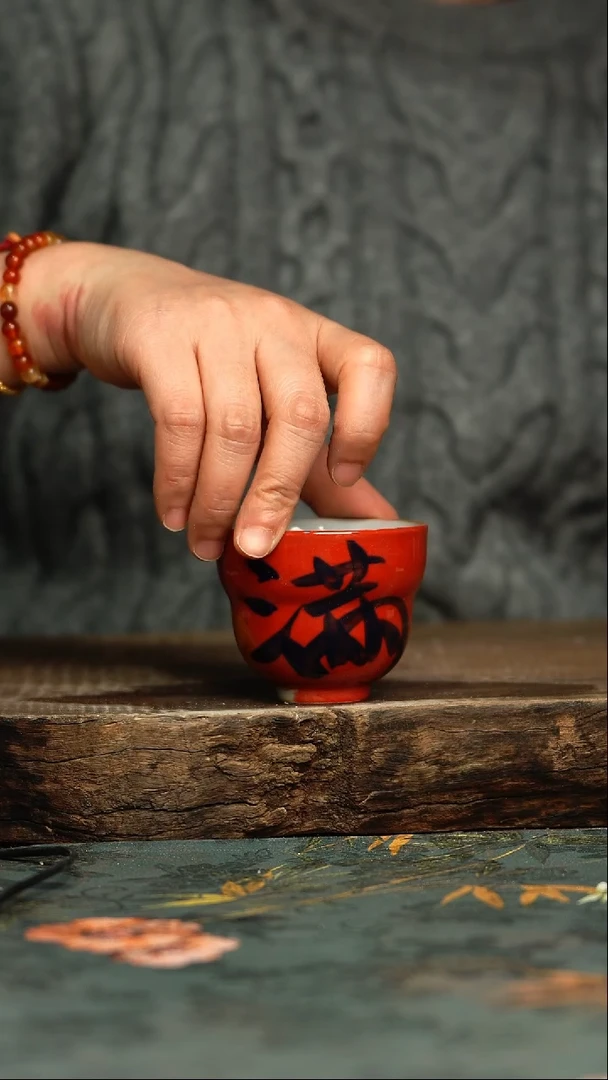 【闪购商品】杯釉下彩手工手绘同款陶器