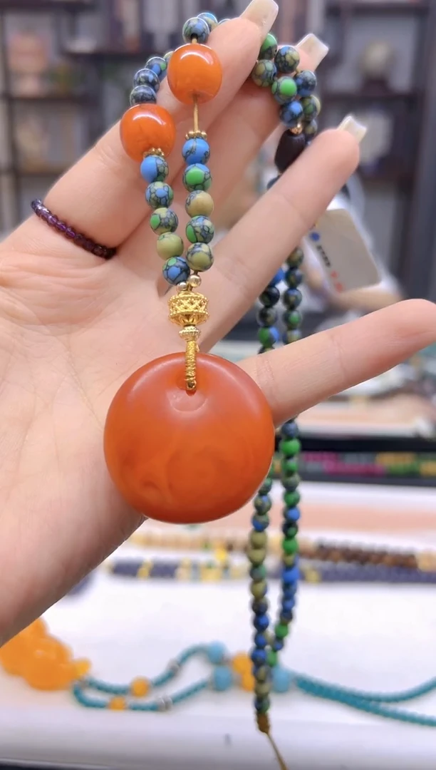 未镶嵌颈饰蜜蜡DIY款M12