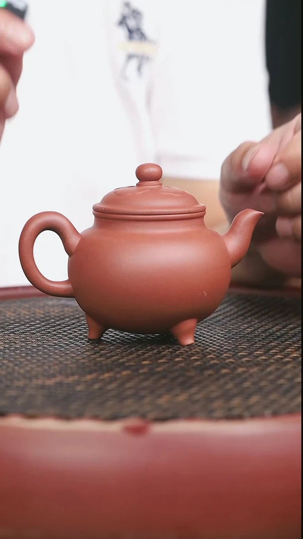 茶壶紫砂30号全手工老红泥大彬如意