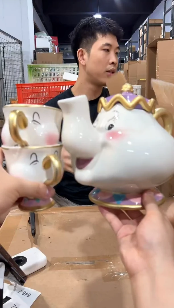 瓷片陶瓷02款一壶两杯