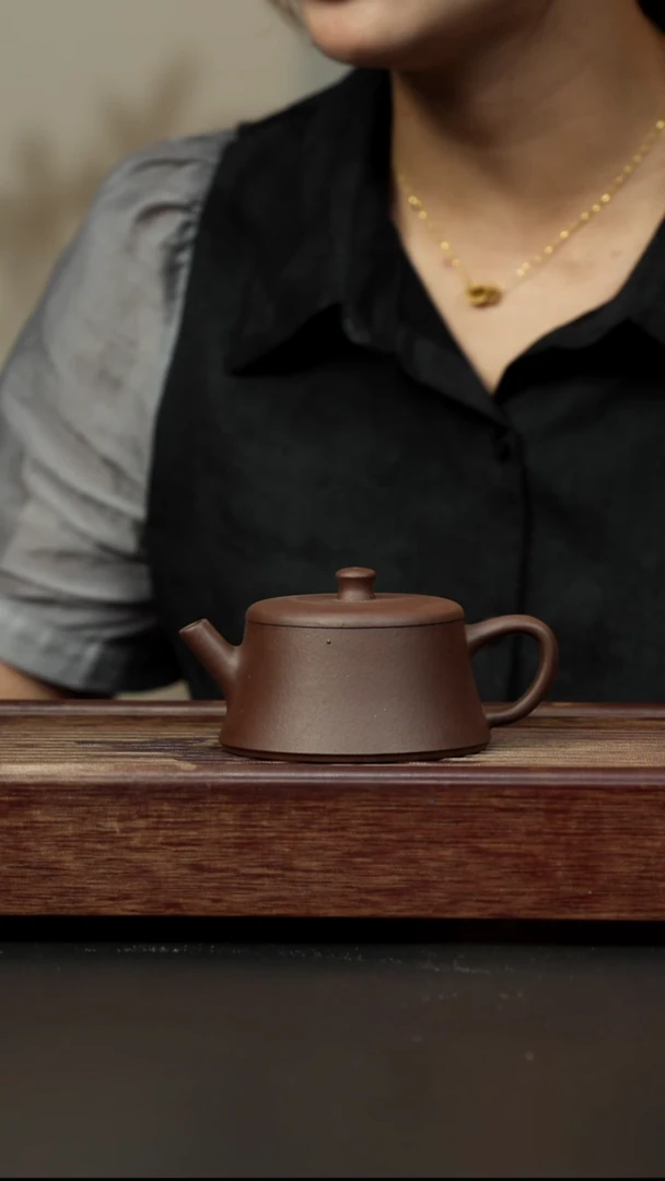 紫砂茶壶老紫泥 云柱