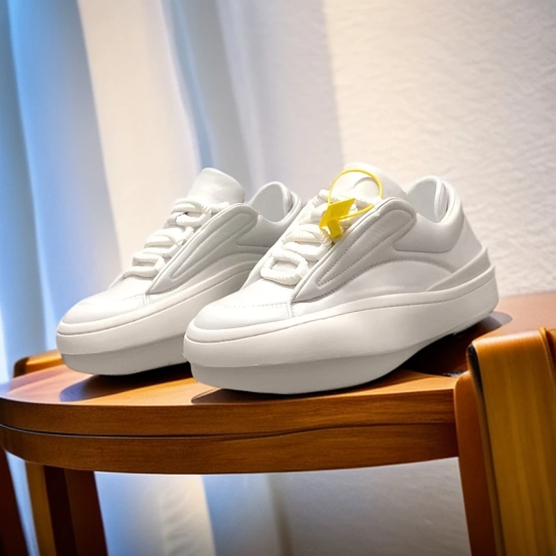 Y3GZCLSW欧洲站小白鞋男系带百搭面包鞋潮牌夏季白色休闲春季板鞋