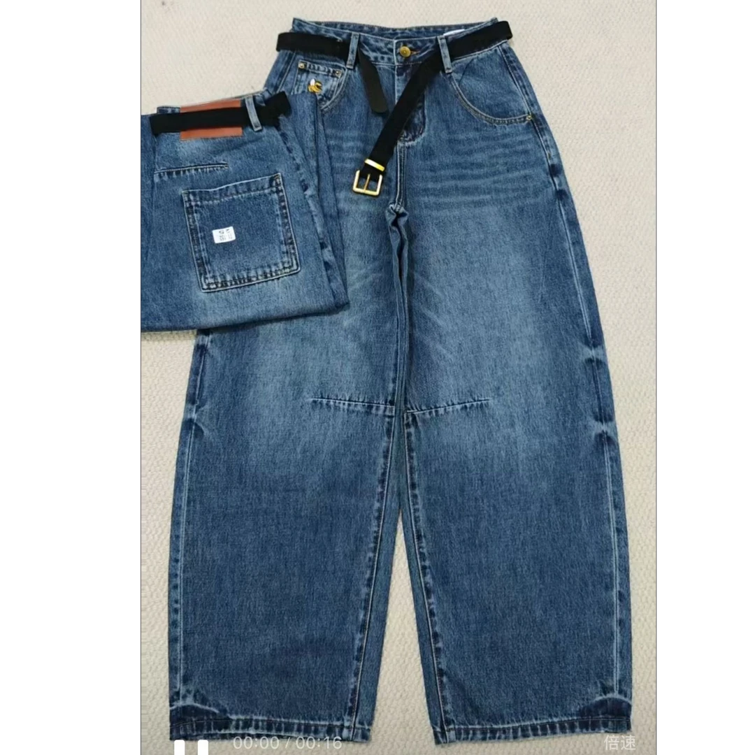 邹邹｜欧货新款弯刀牛仔裤定制水洗牛仔裤11152