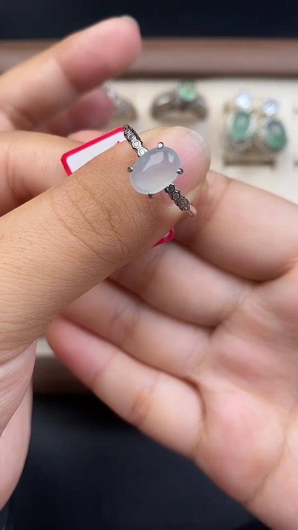 翡翠戒指银S925镶嵌19583523-5