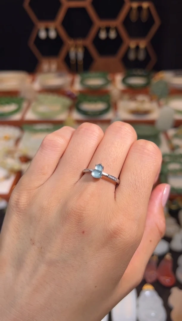 银S925镶嵌戒指翡翠福利