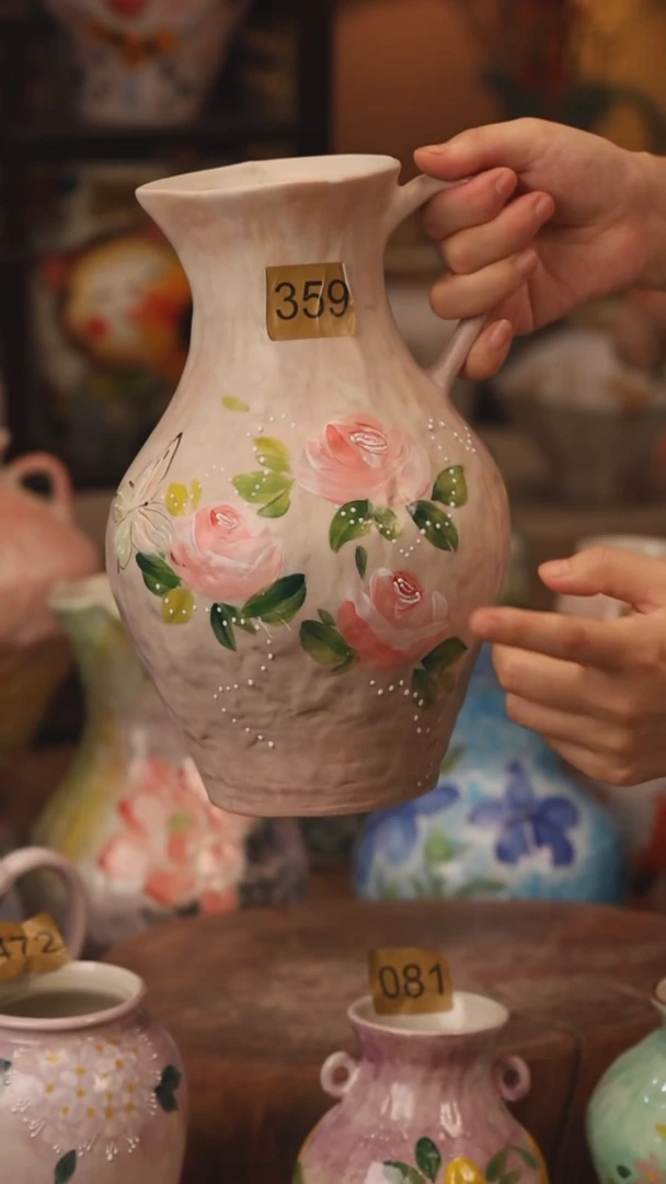 陶瓷359景德镇设计师手作花器摆件侘寂风