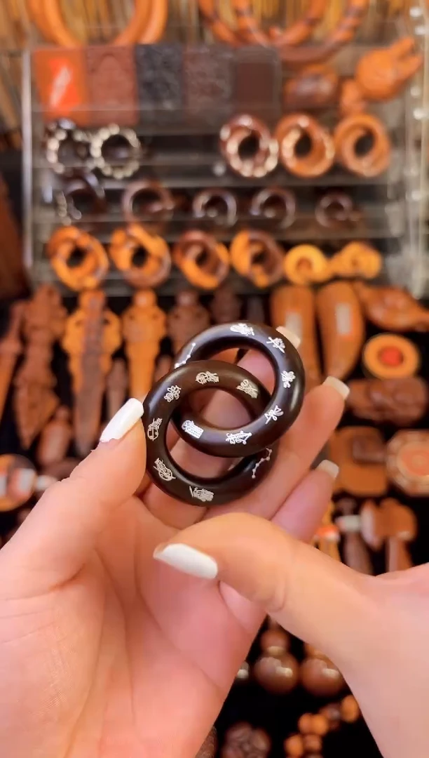 雷枣木玉化   银五雷五路乾坤圈  2.5