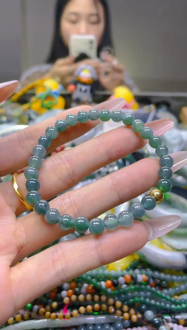 翡翠未镶嵌颈饰5MM/D/翡翠A货一图一物