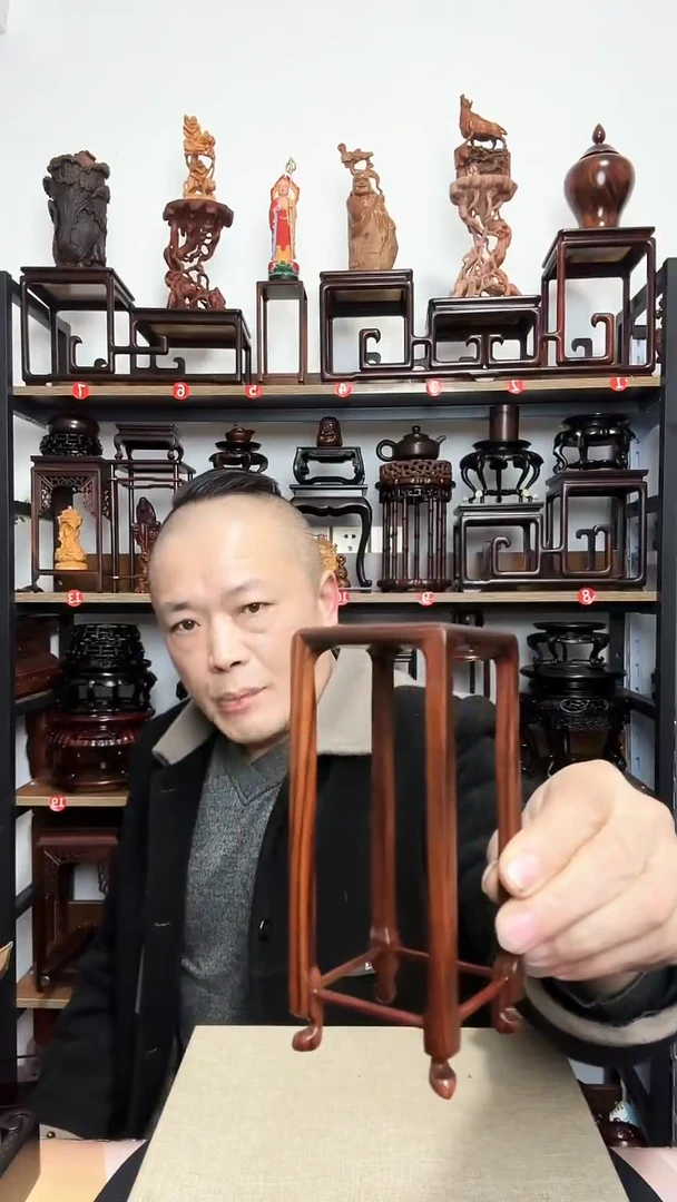 紫砂底座木6.5正方15高