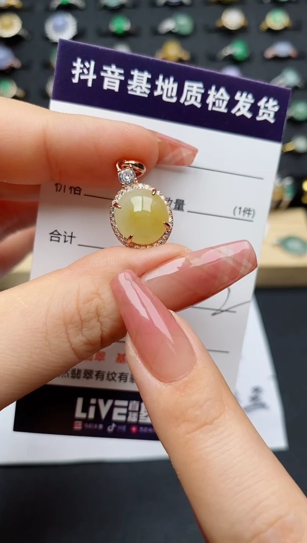 翡翠银S925镶嵌颈饰...........