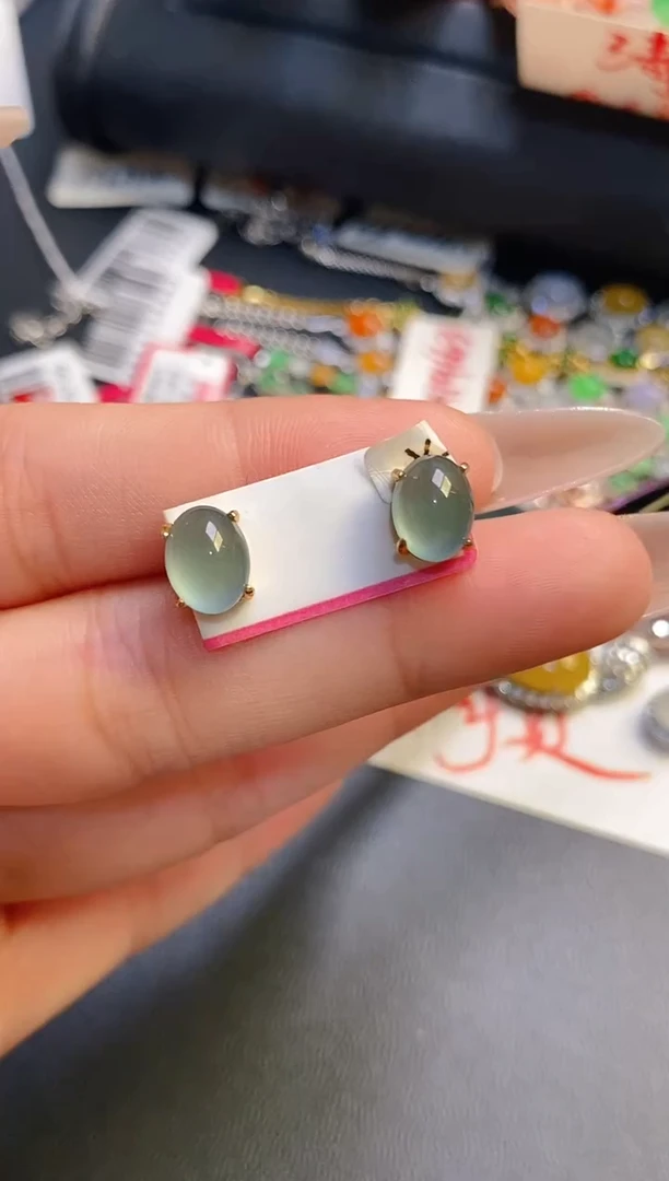 银S925镶嵌戒指翡翠小*天然