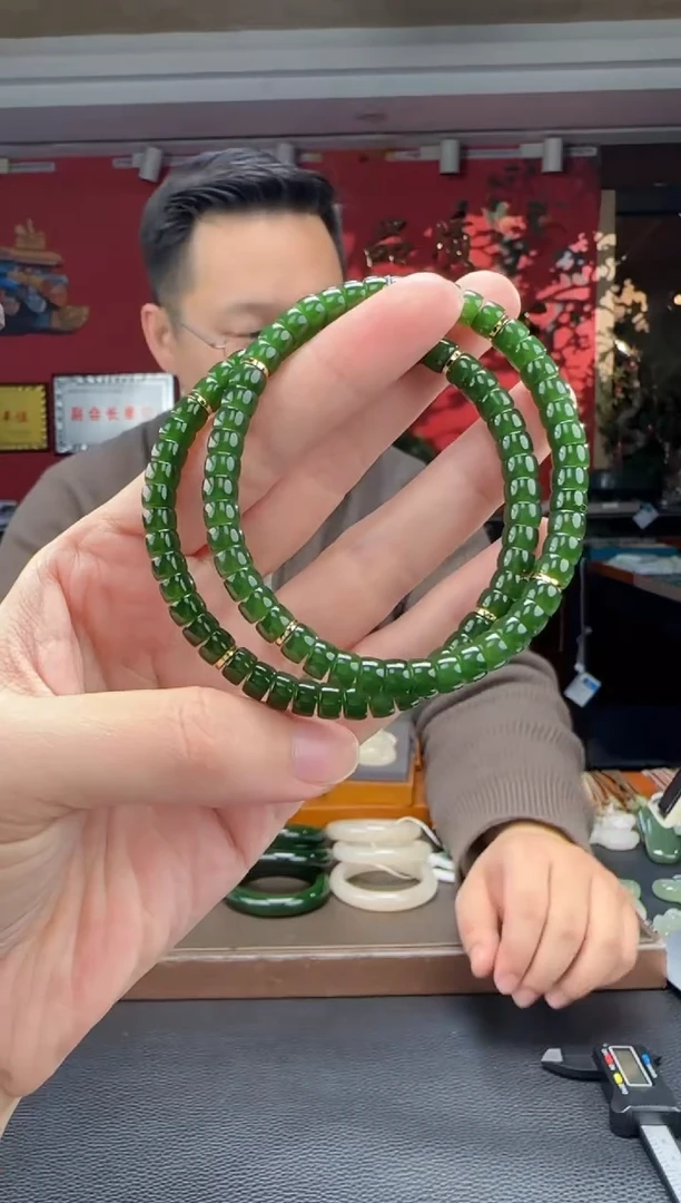 未镶嵌手串和田玉碧玉直切单圈手串多样性发货拍一发一