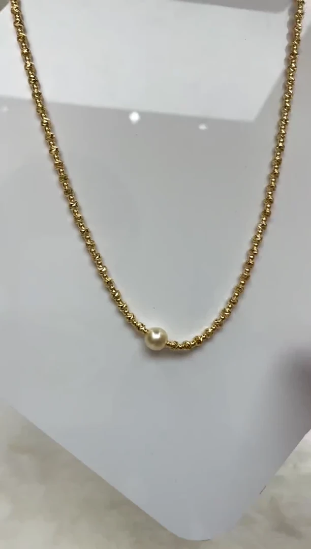 颈饰银S925镶嵌海水珍珠9-10