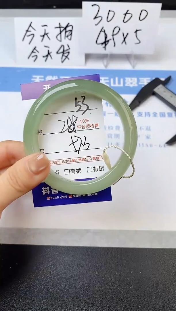 【闪购商品】石英质玉手镯未镶嵌s53-DA-57.3