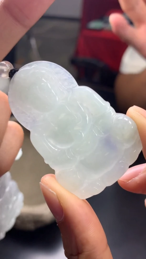 颈饰未镶嵌翡翠大观音飘紫50+*5（多样性发一）