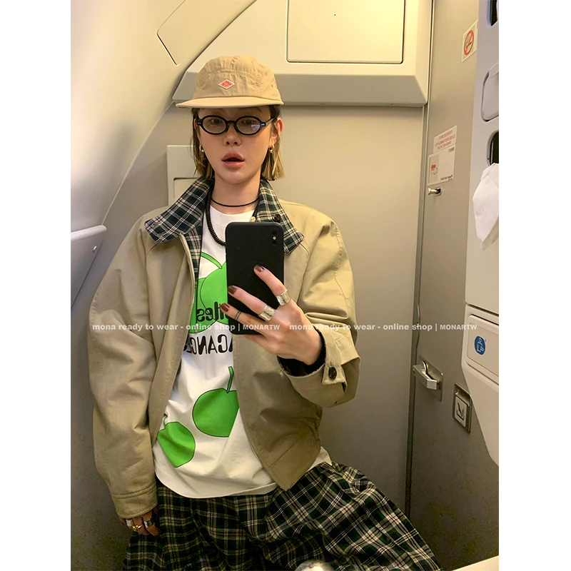 【Mona张绮贤】MONA 工装夹克 中腰裙裤 高腰裤子 O124A17719
