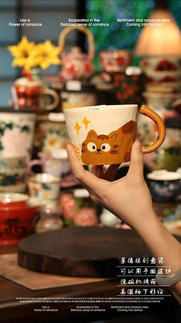 陶瓷景德镇高温釉下彩手工手绘款式@A0762@