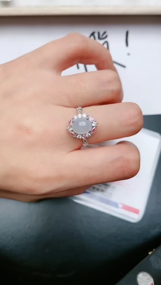 翡翠戒指银S925镶嵌....