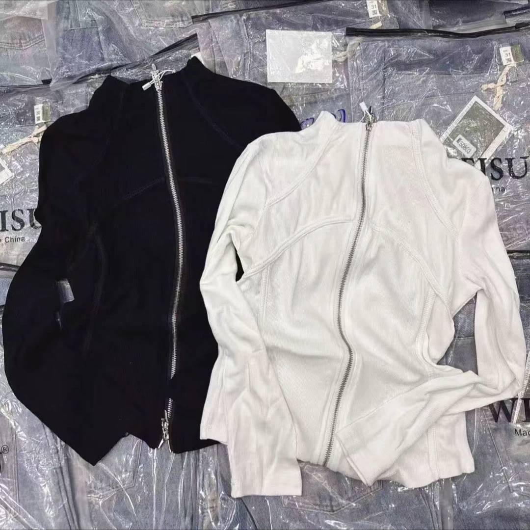 11659修身显瘦双拉链长袖打底衫