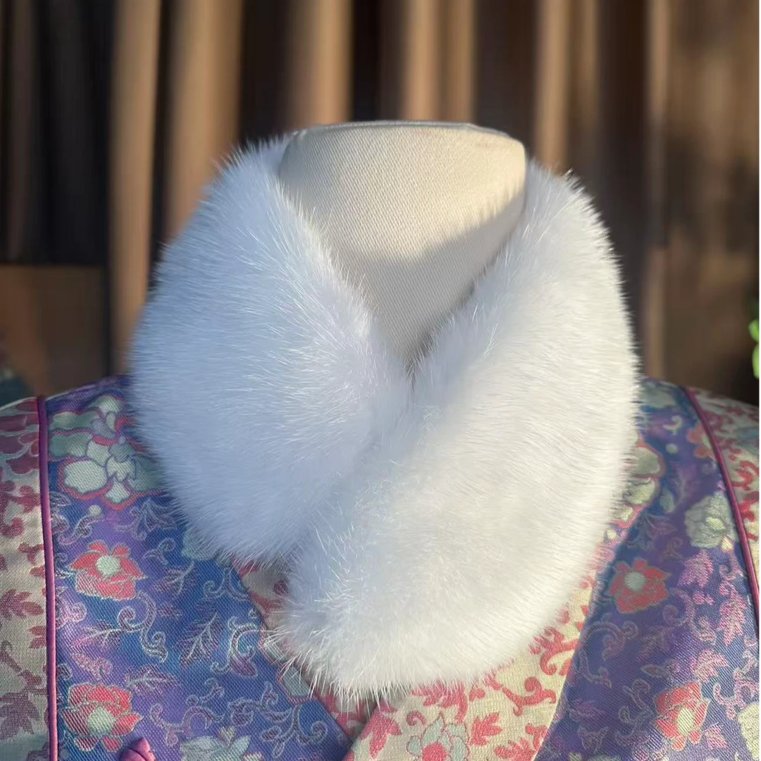 『毛领』中式复古中国风冬季保暖可拆卸百搭休闲毛领