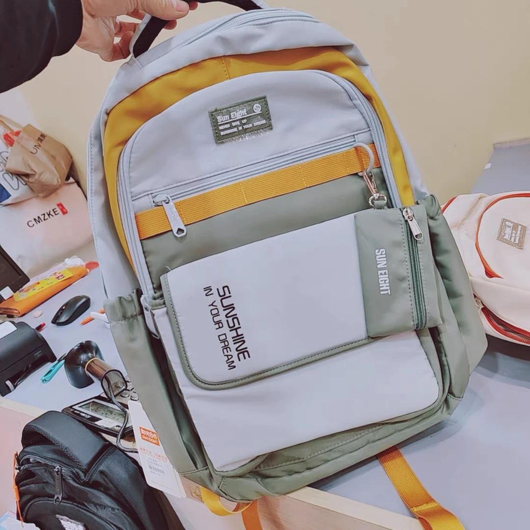 90273高端专享儿童阳光8点书包军绿（老林专场）