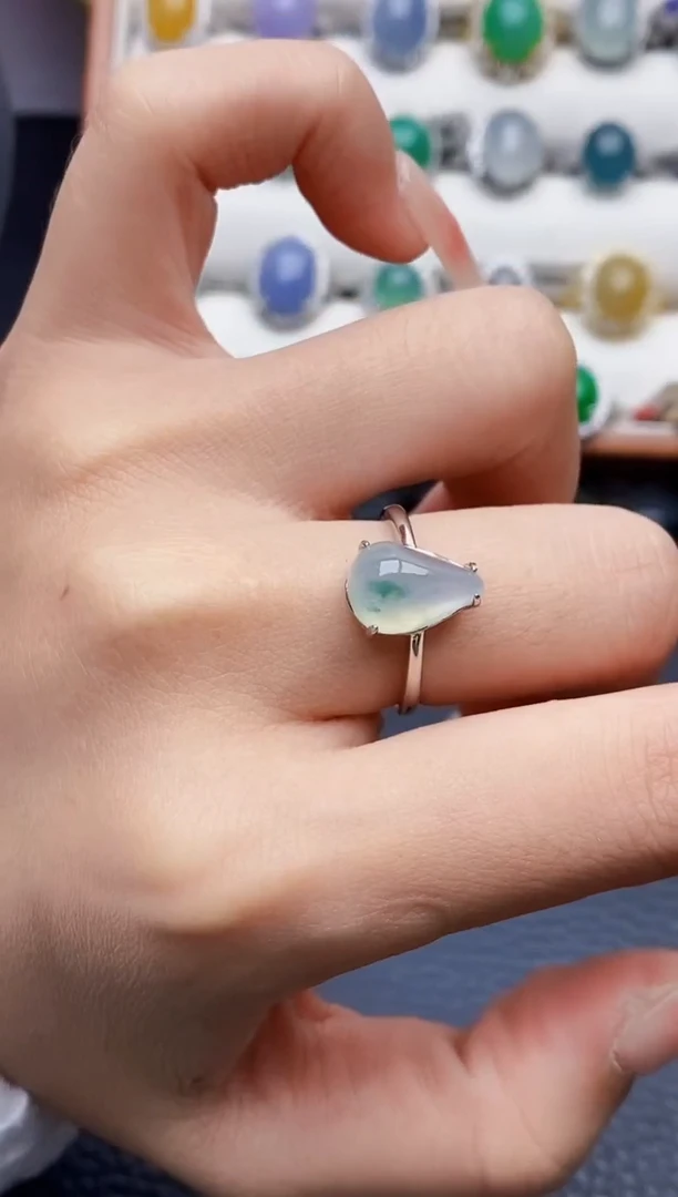 银S925镶嵌戒指翡翠1420