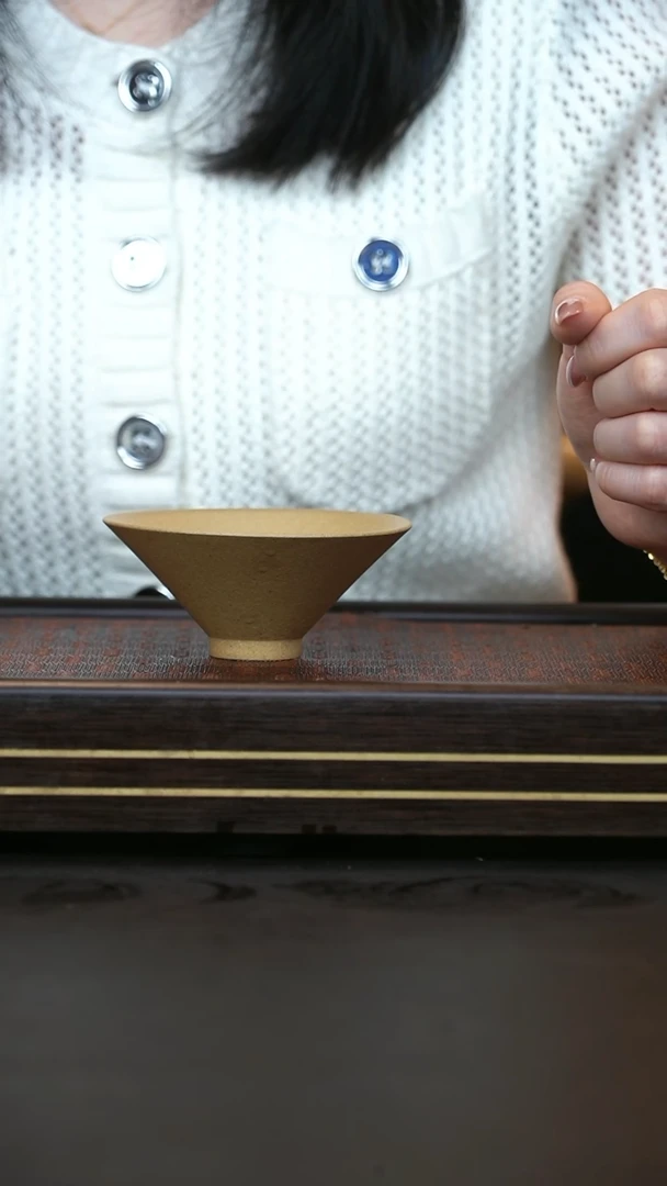 【闪购商品】紫砂茶壶黄金段 大口斗笠杯